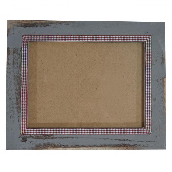 Bilderrahmen T247, Fotorahmen Wand-Rahmen, 19x24cm Shabby-Look Landhaus ~ grau