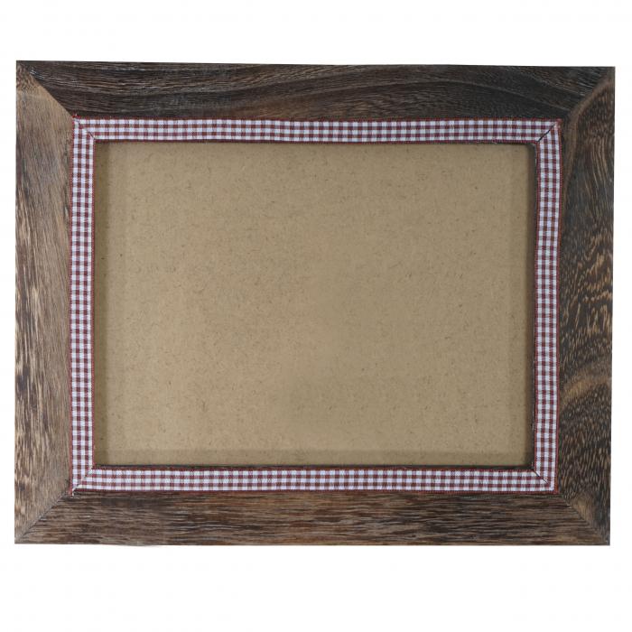 Bilderrahmen T247, Fotorahmen Wand-Rahmen, 19x24cm Shabby-Look Landhaus ~ braun