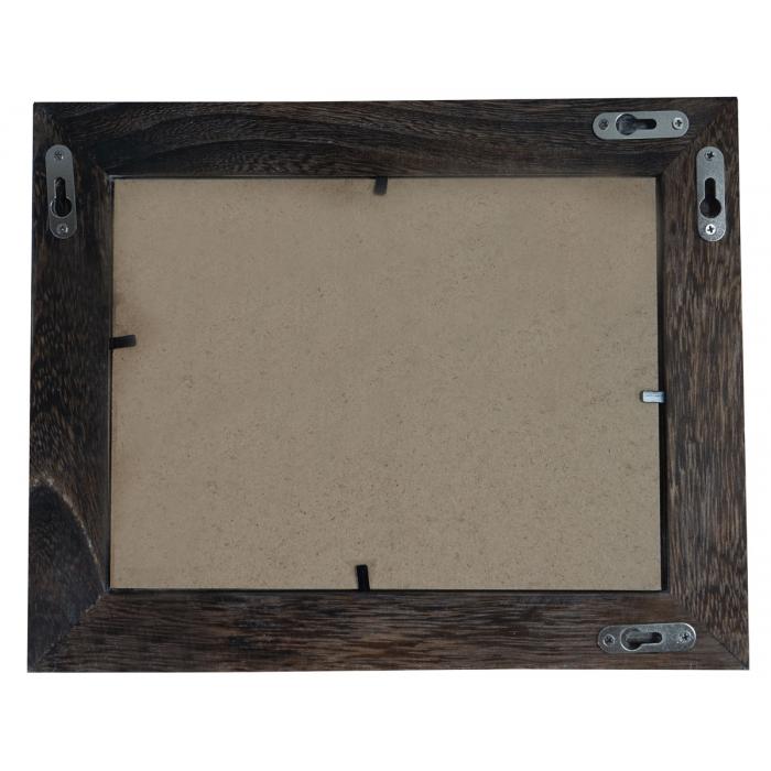 Bilderrahmen T246, Fotorahmen Wand-Rahmen, 21x26cm Holz Shabby-Look Landhaus ~ braun