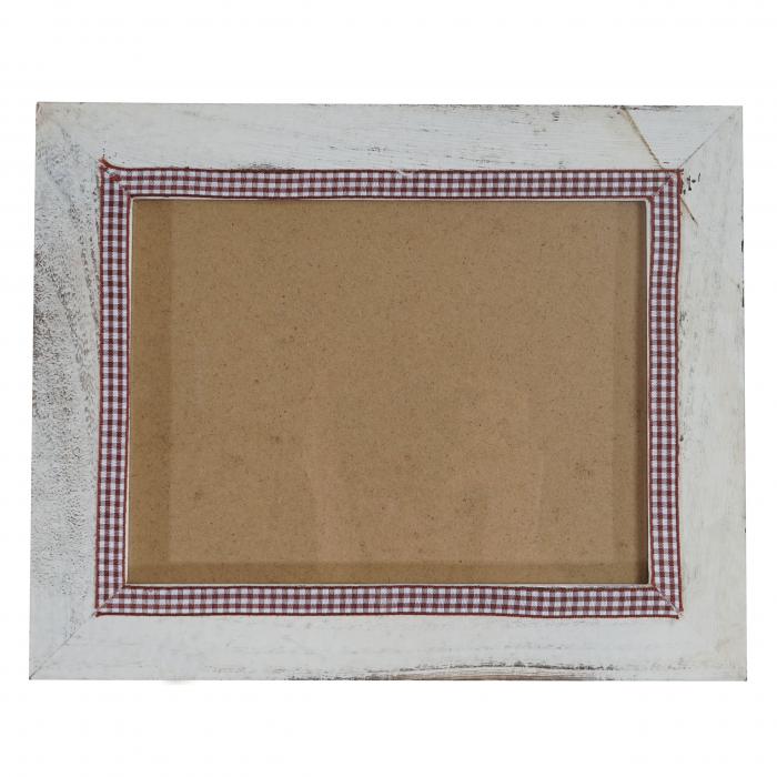 Bilderrahmen T247, Fotorahmen Wand-Rahmen, 19x24cm Shabby-Look Landhaus ~ wei