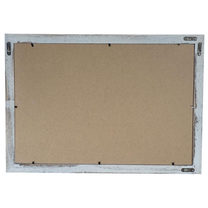 Bilderrahmen T249, Fotorahmen Holzrahmen Wand-Rahmen, 26x36cm Shabby-Look Landhaus ~ wei