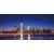 LED-Bild, Leinwandbild Leuchtbild Wandbild, Timer ~ 100x50cm One World Trade Center, flackernd