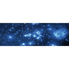 LED-Bild, Leinwandbild Leuchtbild Wandbild, Timer MVG-zertifiziert ~ 120x40cm Sternenhimmel