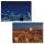 2x LED-Bild Leinwandbild Leuchtbild Wandbild 40x60cm, Timer ~ Skyline New York