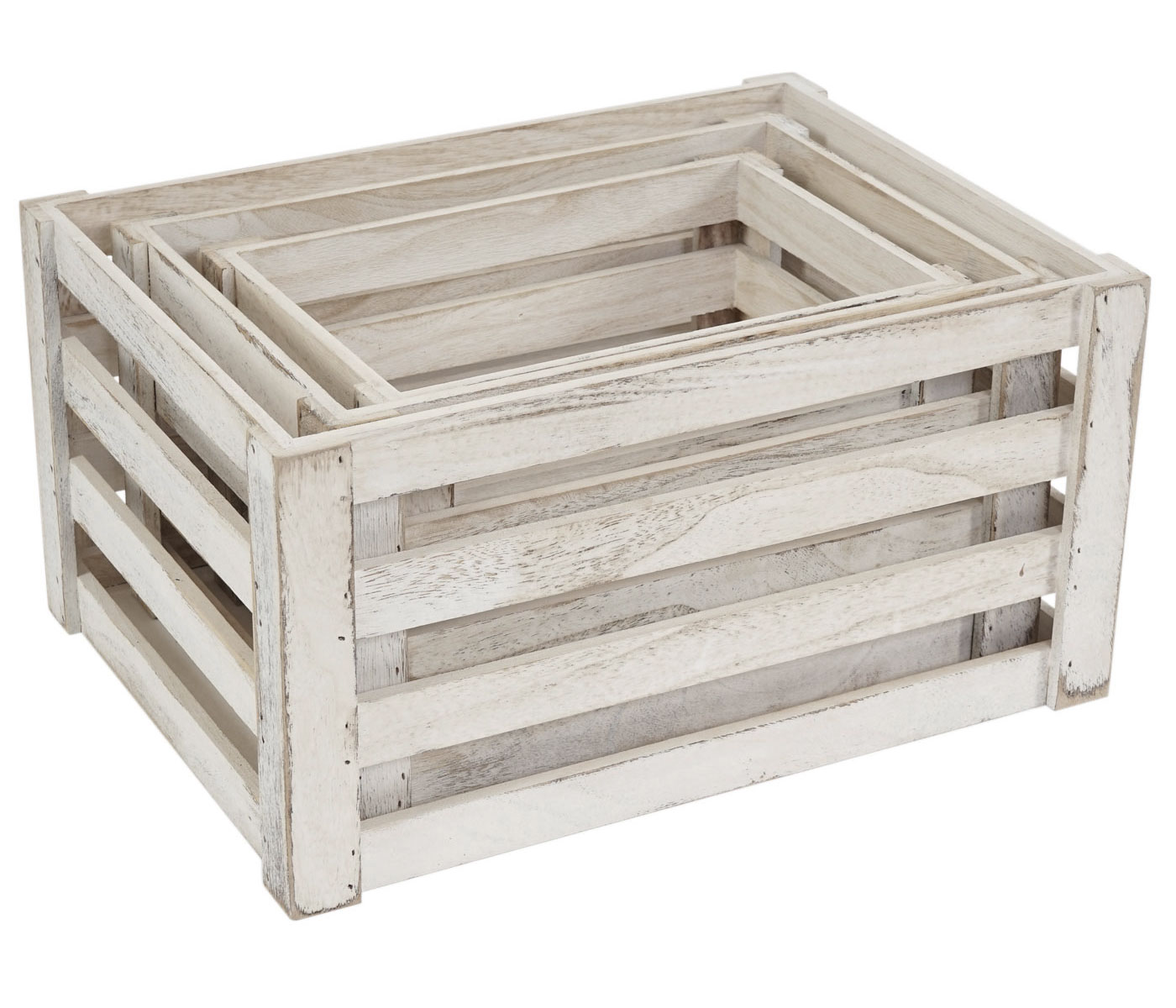 Lagerräumung 3tlg Holzkisten Set Ordnungsbox Aufbewahrung Allzweckbox Vintage 