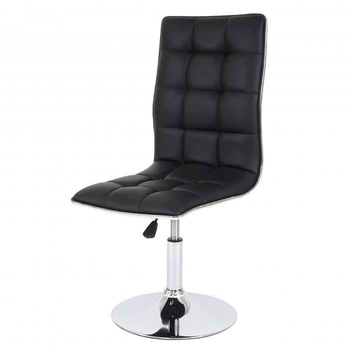 6er-Set Esszimmerstuhl HWC-C41, Stuhl Küchenstuhl, höhenverstellbar drehbar, Kunstleder MVG-zertifiziert ~ schwarz
