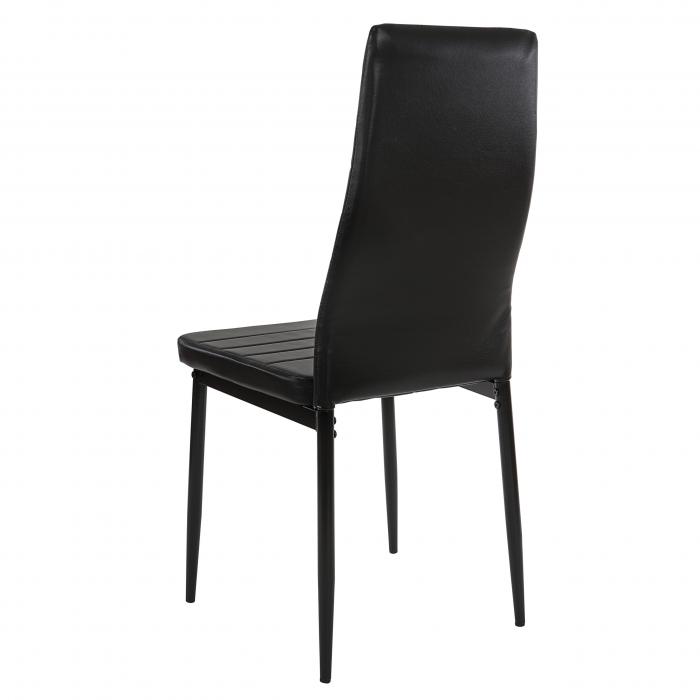 4er-Set Esszimmerstuhl Lixa, Stuhl Kchenstuhl, Kunstleder ~ schwarz