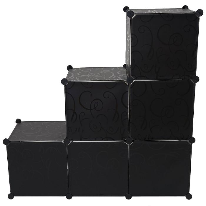 Regalsystem Sydney T307, Steckregal Garderobe Kleiderschrank, 8 Boxen je 36x36x36cm schwarz