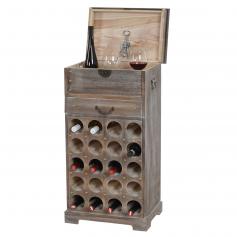 Weinregal Lucan T323, Flaschenregal Regal für 20 Flaschen, 94x48x31cm, Shabby-Look, Vintage ~ braun