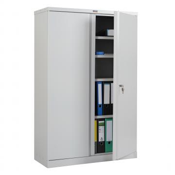 Aktenschrank Valberg T331, Metallschrank Broschrank Stahlschrank, 2 Tren 140x92x37cm ~ grau
