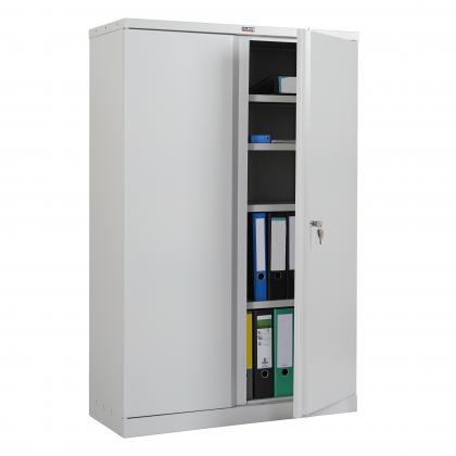 Aktenschrank Valberg T331, Metallschrank Broschrank Stahlschrank, 2 Tren 140x92x37cm ~ grau