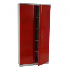 Aktenschrank Valberg T332, Metallschrank Stahlschrank Büroschrank Mehrzweckschrank, 2 Türen abschließbar 182x92x37cm rot