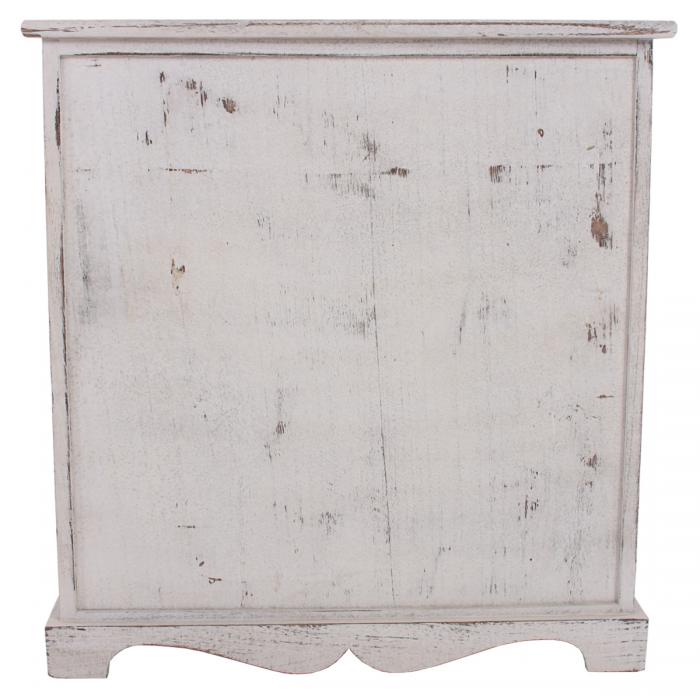 Kommode Schrank mit 3 Krben 63x60x30cm, Shabby-Look, Vintage ~ wei