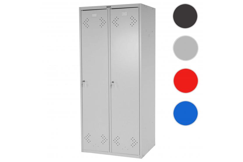 183x81x50cm nach ASR ~ grau Valberg Doppelspind T338 Kleiderspind Umkleideschrank Spind