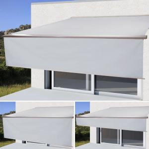 Retourenware | Elektrische Vollkassetten-Markise T124, 5x3m ausfahrbarer Volant ~ Acryl Creme