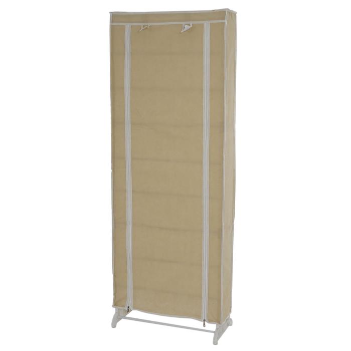 Schuhschrank Campingschrank Faltschrank Stoff 140x52x18cm creme