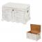 Defekte Ware (Holz gebrochen und Verschlu lose SK5) | Holztruhe T356, Aufbewahrungstruhe, Shabby-Look 50x76x45cm ~ wei
