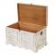 Defekte Ware (Holz gebrochen und Verschlu lose SK5) | Holztruhe T356, Aufbewahrungstruhe, Shabby-Look 50x76x45cm ~ wei