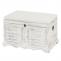 Defekte Ware (Holz gebrochen und Verschlu lose SK5) | Holztruhe T356, Aufbewahrungstruhe, Shabby-Look 50x76x45cm ~ wei