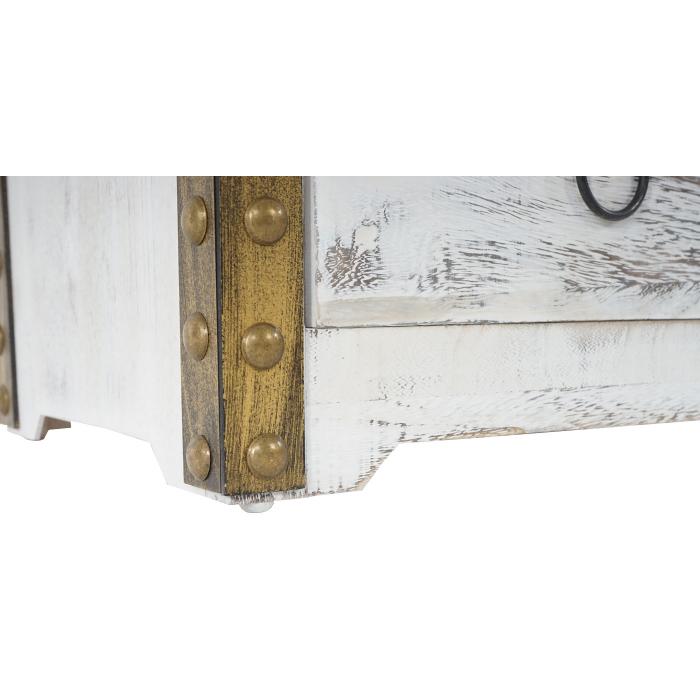 Kommode Duran, Schubladenkommode Schrank, 4 Schubladen 70x33x26cm Shabby-Look Vintage ~ wei