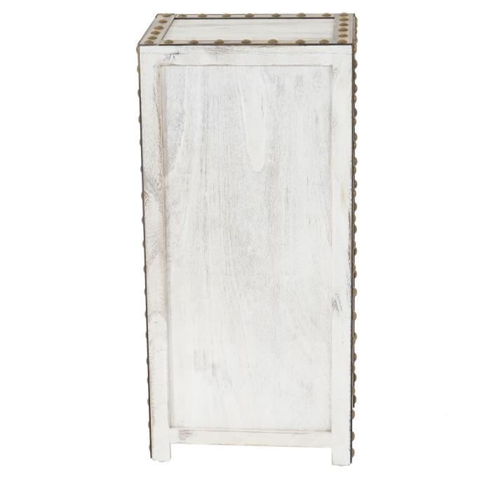 Kommode Duran, Schubladenkommode Schrank, 4 Schubladen 70x33x26cm Shabby-Look Vintage ~ wei