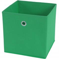 Faltbox T362, Aufbewahrungsbox Ordnungsbox, Stoff/Textil 28x28x28cm ~ grün