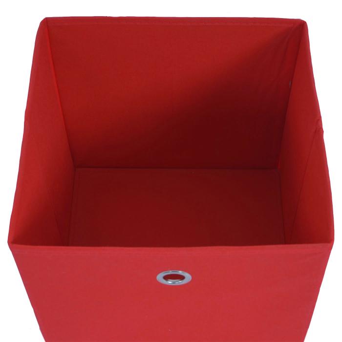 Faltbox T362, Aufbewahrungsbox Ordnungsbox, Stoff/Textil 28x28x28cm ~ rot