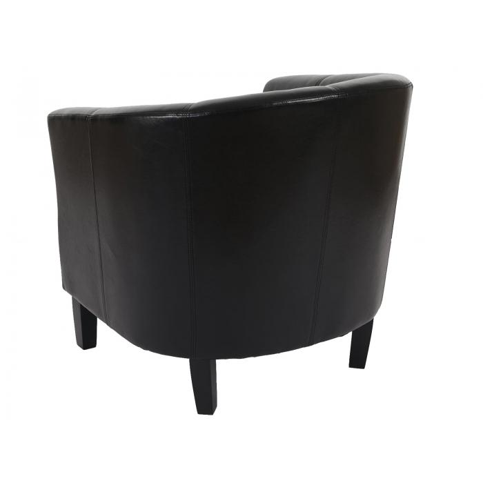 Sessel Newport T379, Loungesessel Clubsessel, Kunstleder ~ schwarz