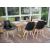6x Esszimmerstuhl HWC-E53, Stuhl Küchenstuhl, Retro Design ~ schwarz/schwarz, Kunstleder, helle Beine