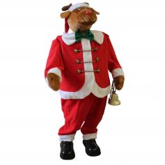Weihnachtsmann HLO-PX23 120cm Gro Singend Tanzend Musik "Lebensgro" 1,2m Meter XXL ELCH
