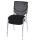 2er-Set Besucherstuhl T401, Konferenzstuhl stapelbar, Stoff/Textil ~ Sitz schwarz, Fe chrom