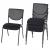 4er-Set Besucherstuhl T401, Konferenzstuhl stapelbar, Stoff/Textil ~ Sitz schwarz, Füße schwarz
