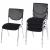 4er-Set Besucherstuhl T401, Konferenzstuhl stapelbar, Stoff/Textil ~ Sitz schwarz, Fe chrom