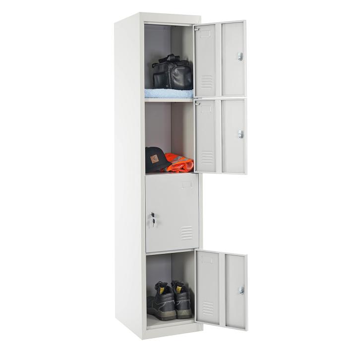 Schliefach Boston T163, Schliefachschrank Wertfachschrank Spind, Metall 180x38x45cm ~ grau