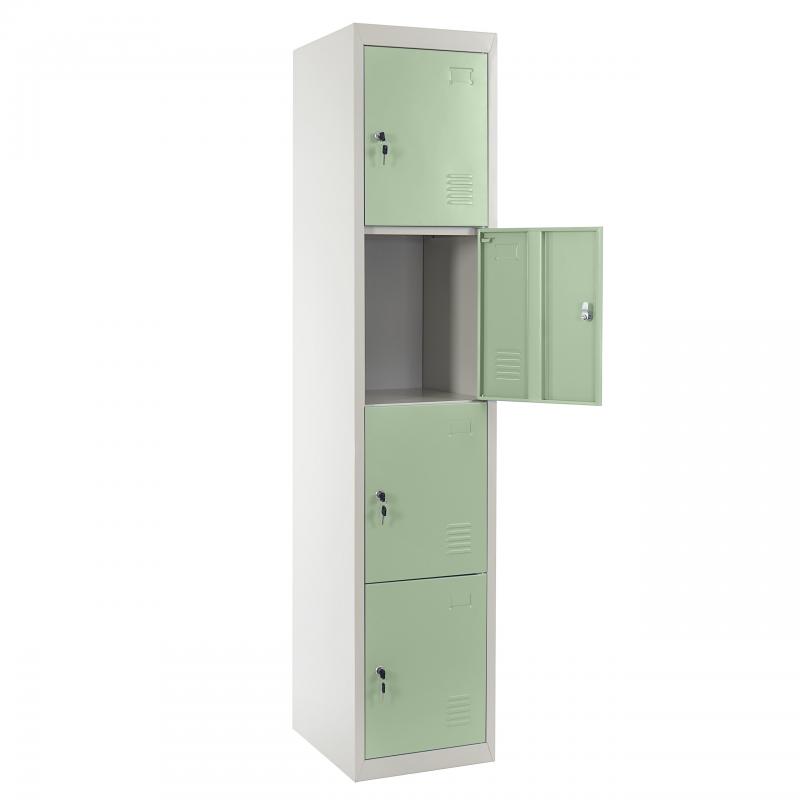 B-Ware (Teil verbogen SK3) | Schliefach Boston T163, Schliefachschrank Wertfachschrank Spind Metall 180x38x45cm ~ grn