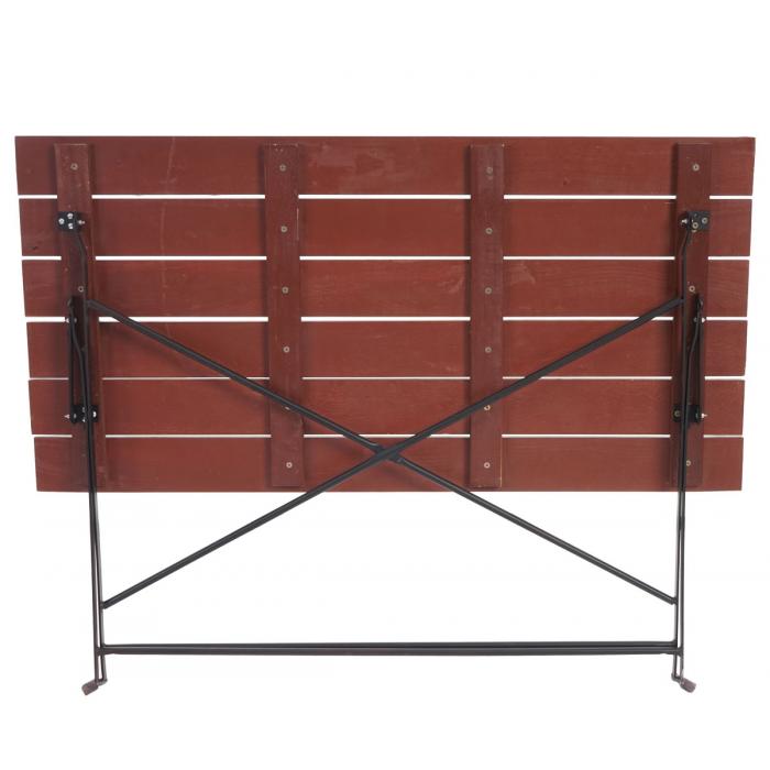 Biergartentisch Graz, Klapptisch Gartentisch, Gastronomie-Qualitt Akazie lackiert 75x120x60cm ~ braun