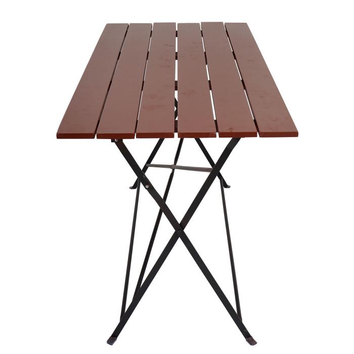 Biergartentisch Graz, Klapptisch Gartentisch, Gastronomie-Qualitt Akazie lackiert 75x120x60cm ~ braun