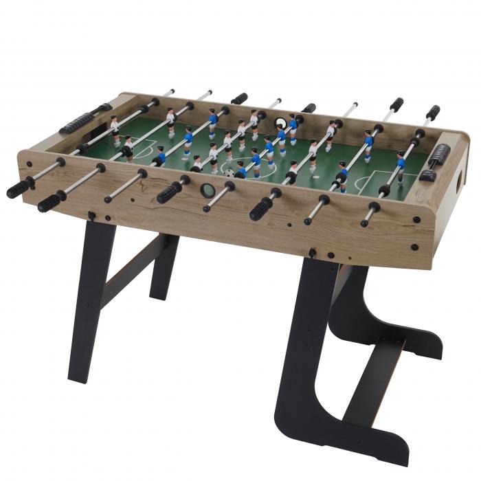 Tischkicker London, Kicker Kickertisch Tischfussball, klappbar 84x121x105 ~ natur