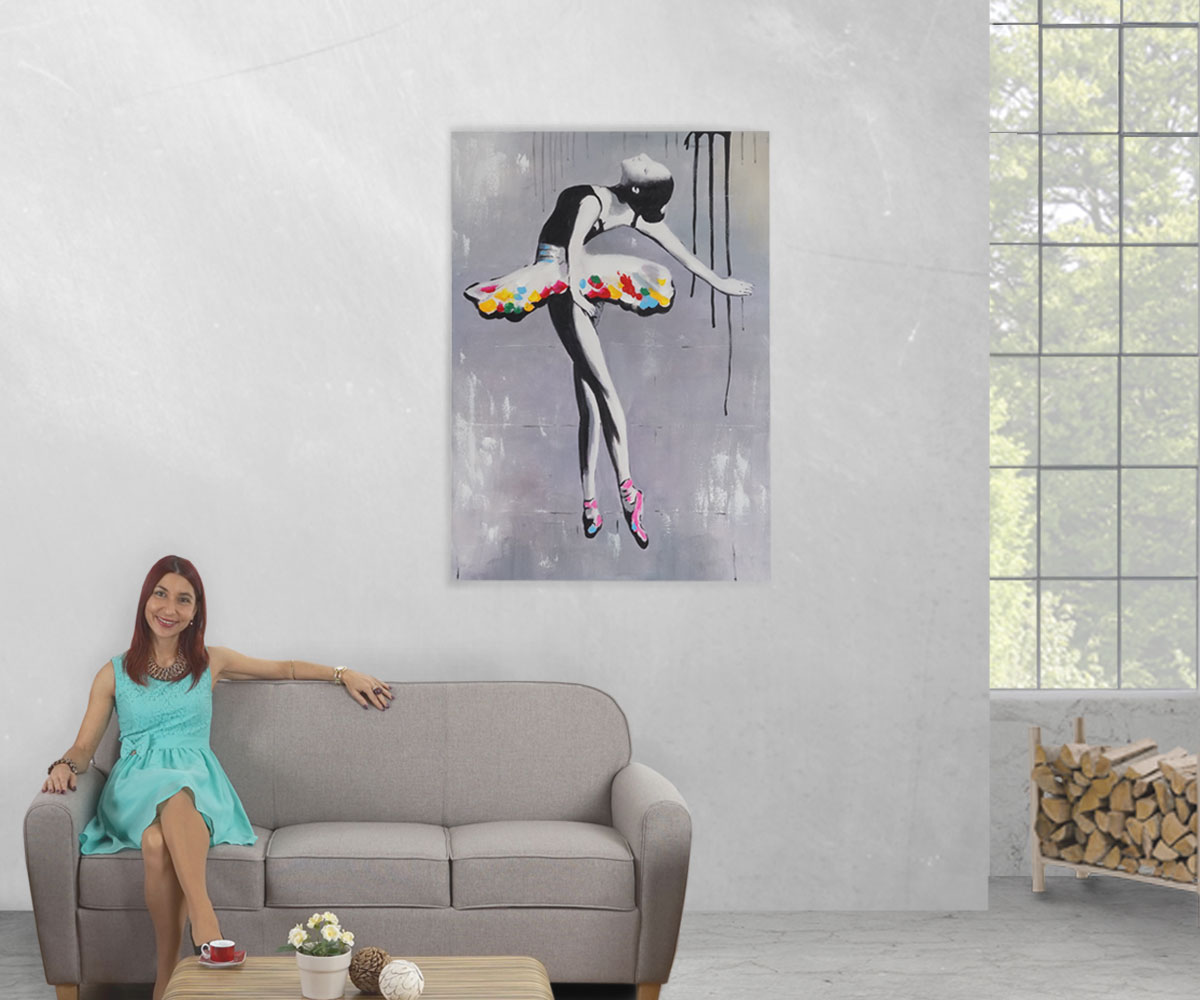Ölgemälde Ballett 120x85cm 100/% handgemaltes Wandbild Gemälde XL