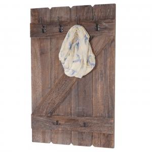 Wandgarderobe HWC-D13, Garderobe Garderobenpaneel, 6 Haken 91x60cm ~ braun shabby