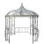 Pergola Almeria, Rundpavillon Garten Pavillon, stabiles Stahl-Gestell  3m ~ creme