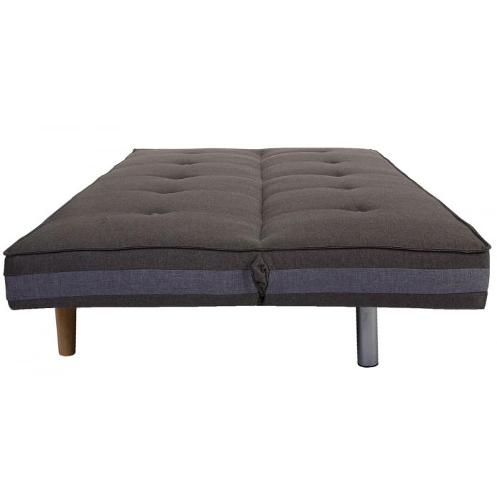 HerstalCouch Gästebett ~ TextilGrau Sofa Schlafsofa Bettsofa 3er SqpzLMGUV