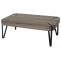 Couchtisch Kos T573, Wohnzimmertisch, 43x110x60cm MVG-zertifiziert ~ Wildeiche, dunkle Metall-Fe