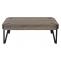 Couchtisch Kos T573, Wohnzimmertisch, 43x110x60cm MVG-zertifiziert ~ Wildeiche, dunkle Metall-Fe