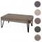 Couchtisch Kos T573, Wohnzimmertisch, 43x110x60cm MVG-zertifiziert ~ Wildeiche, dunkle Metall-Fe