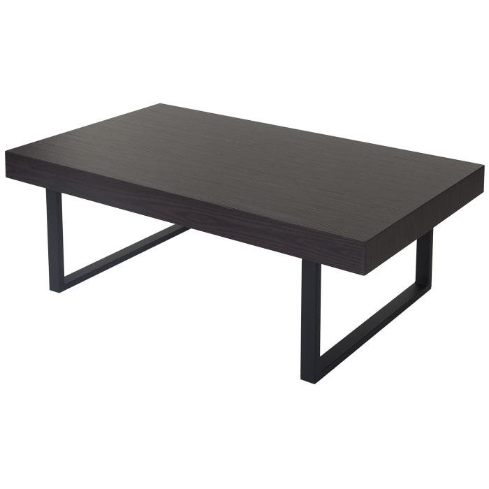 Couchtisch Kos T576, Wohnzimmertisch 40x110x60cm MVG-zertifiziert ~ Wenge, dunkle Metall-Fe