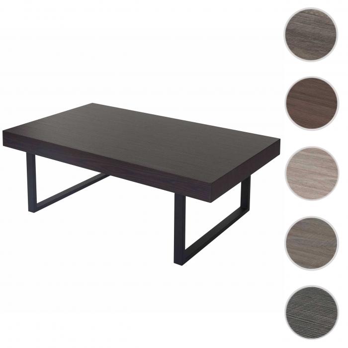 Couchtisch Kos T576, Wohnzimmertisch 40x110x60cm MVG-zertifiziert ~ Wenge, dunkle Metall-Fe