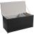 Poly-Rattan Kissenbox RomV, Aufbewahrungstruhe Auflagenbox Gartenbox, 58x118x54cm ~ schwarz