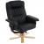 Relaxsessel Fernsehsessel Sessel ohne Hocker M56 Kunstleder ~ schwarz
