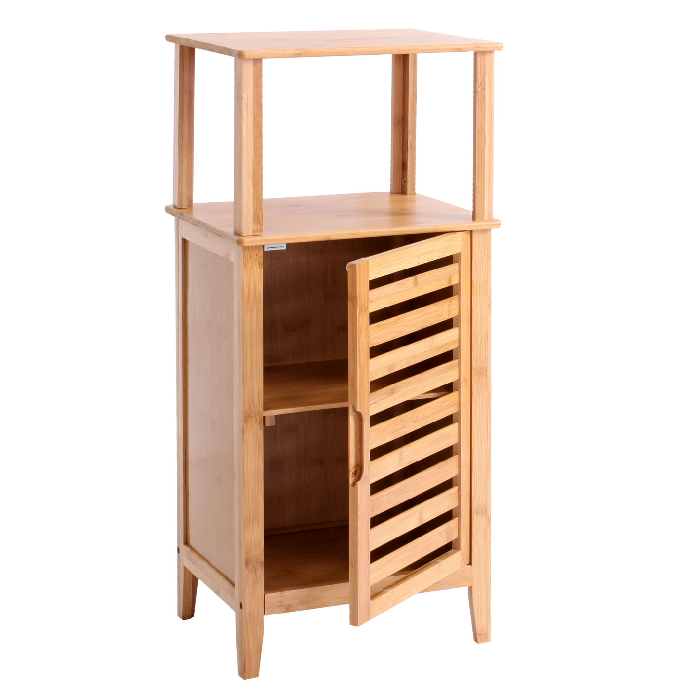 Regal narita, badregal standregal badschrank mit staufach, bambus ...
